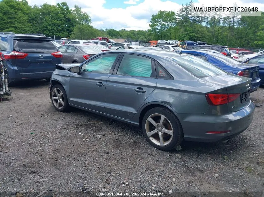 WAUBFGFFXF1026648 2015 Audi A3 2.0T Premium