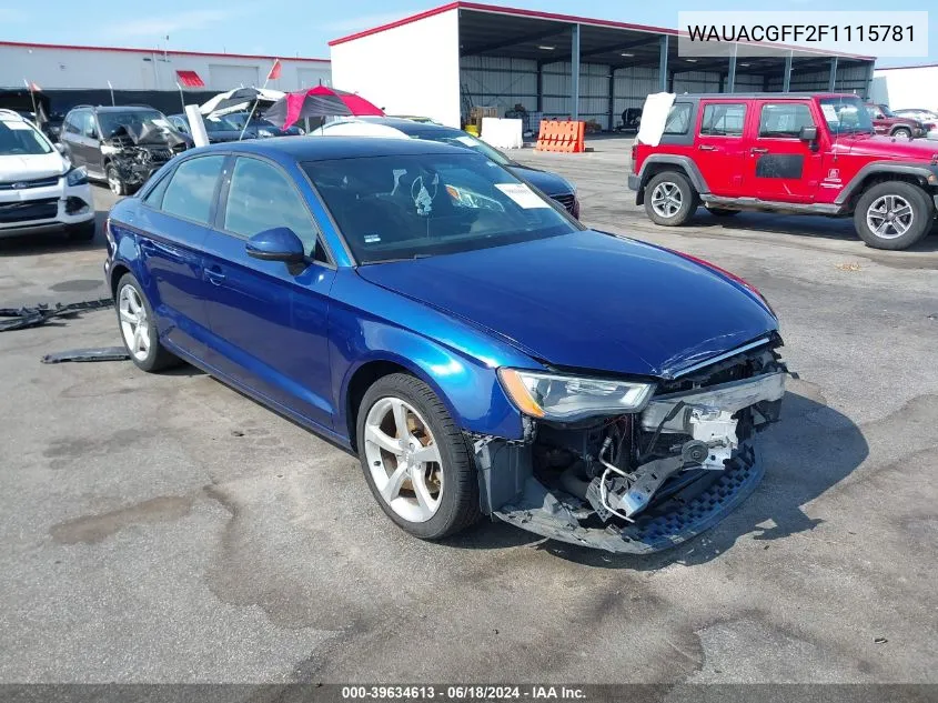 WAUACGFF2F1115781 2015 Audi A3 1.8T Premium