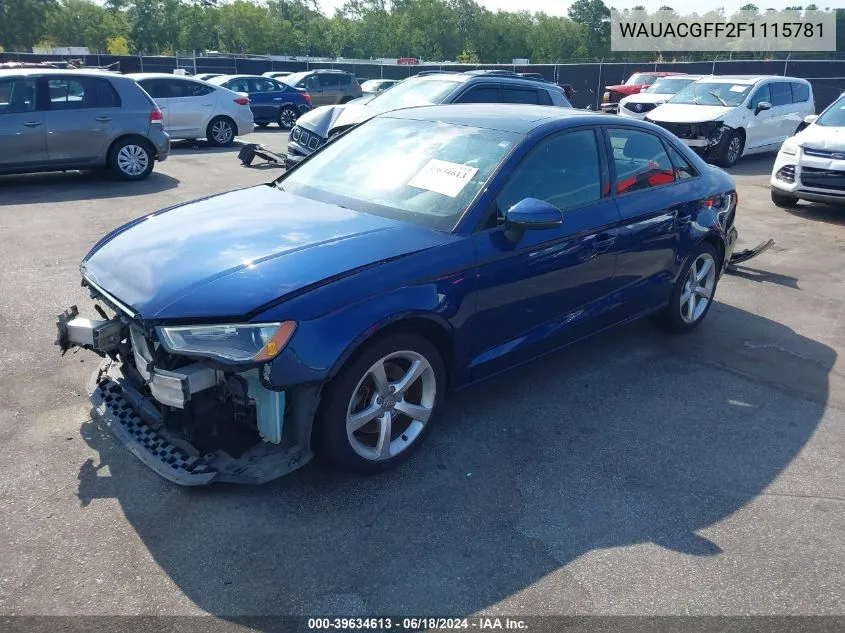 WAUACGFF2F1115781 2015 Audi A3 1.8T Premium