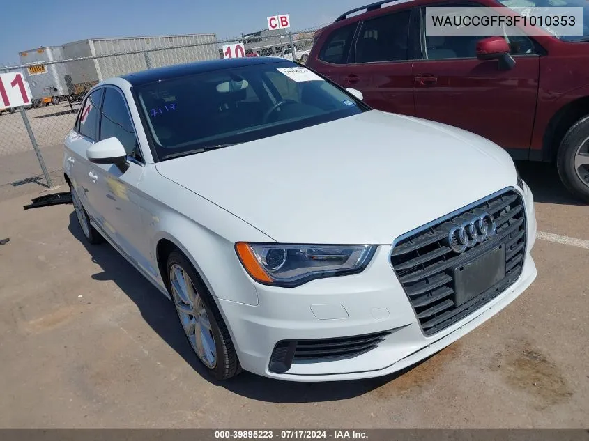 2015 Audi A3 1.8T Premium VIN: WAUCCGFF3F1010353 Lot: 39895223