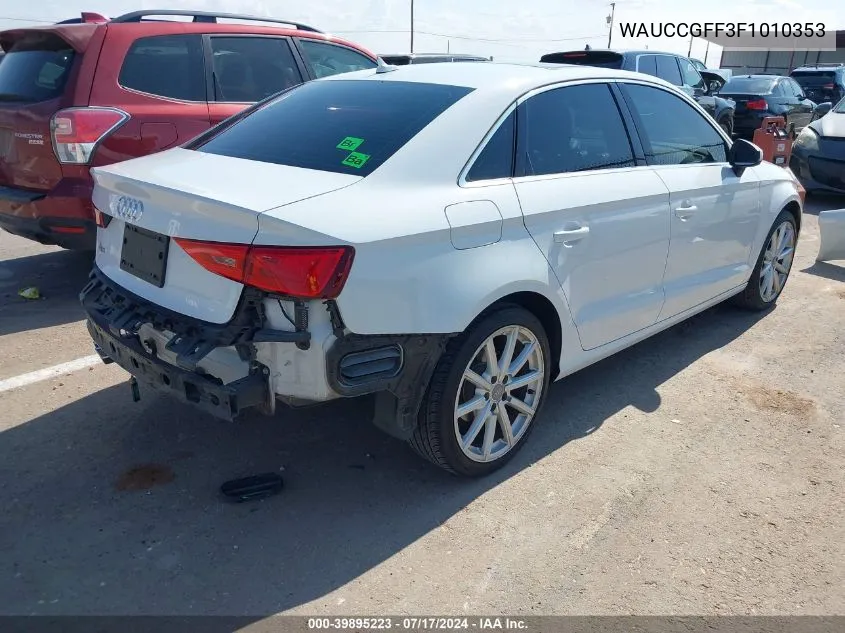 WAUCCGFF3F1010353 2015 Audi A3 1.8T Premium