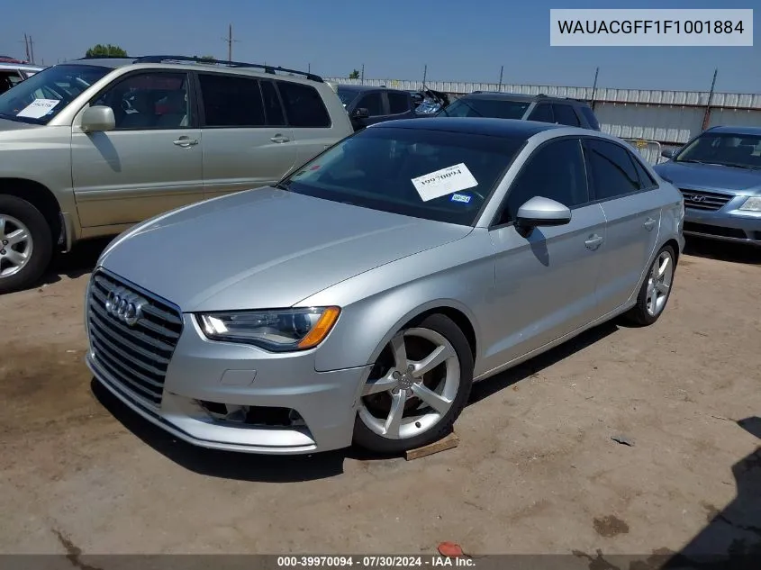 2015 Audi A3 1.8T Premium VIN: WAUACGFF1F1001884 Lot: 39970094