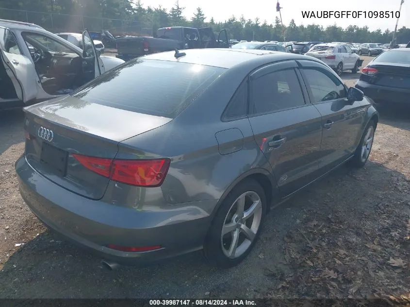 WAUBFGFF0F1098510 2015 Audi A3 2.0T Premium