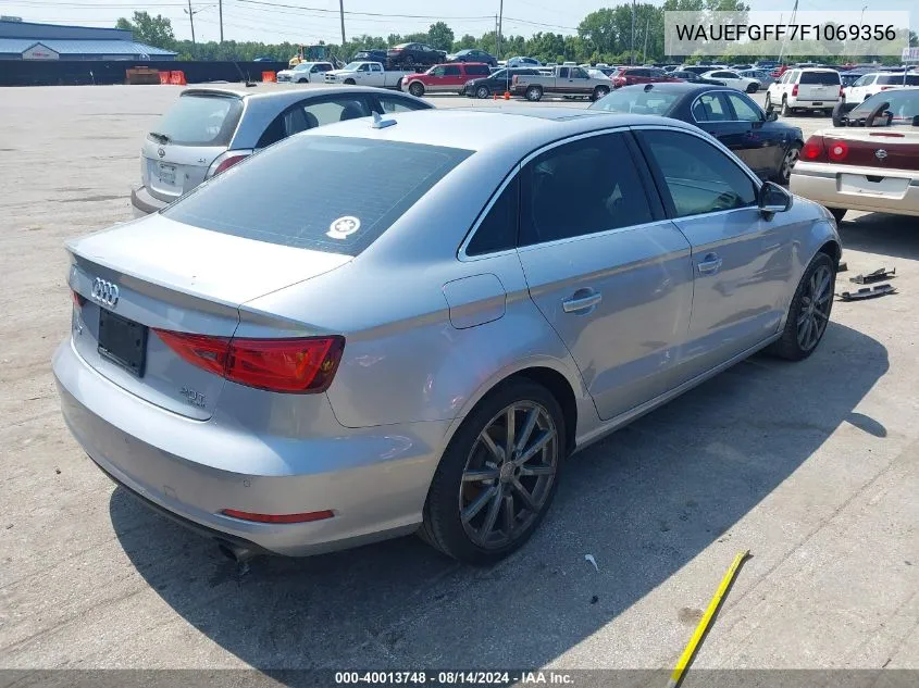 2015 Audi A3 2.0T Premium VIN: WAUEFGFF7F1069356 Lot: 40013748