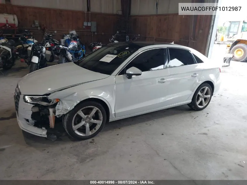 WAUACGFF0F1012987 2015 Audi A3 1.8T Premium