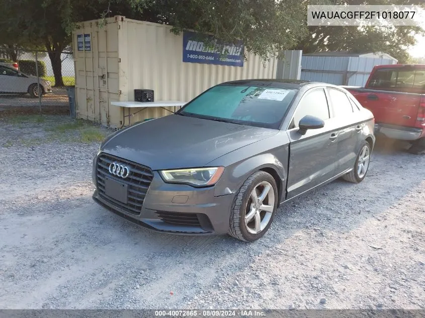 2015 Audi A3 1.8T Premium VIN: WAUACGFF2F1018077 Lot: 40072865