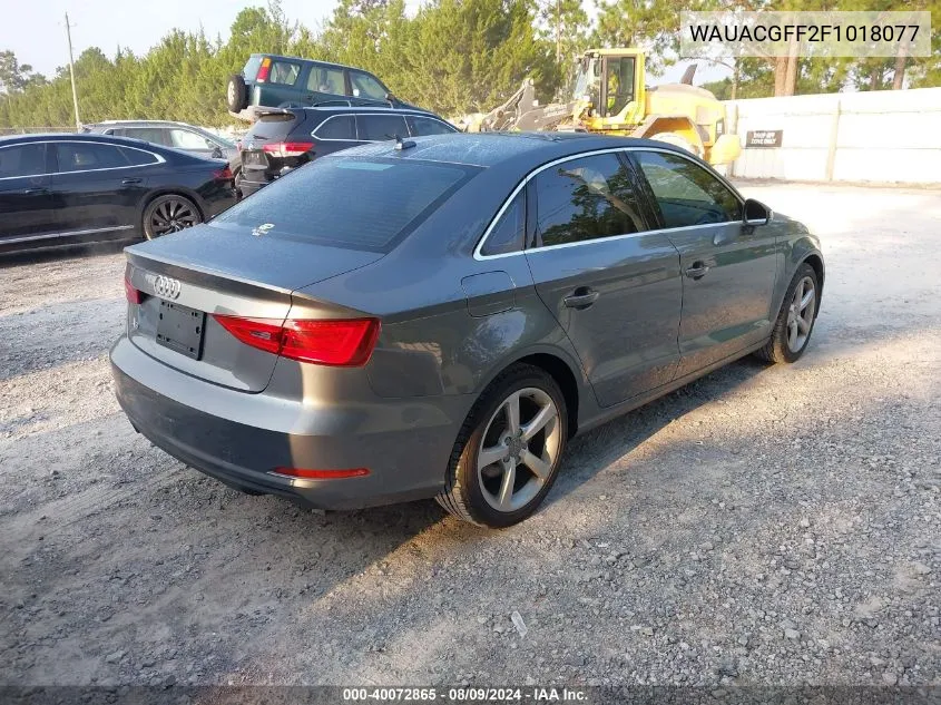 2015 Audi A3 1.8T Premium VIN: WAUACGFF2F1018077 Lot: 40072865