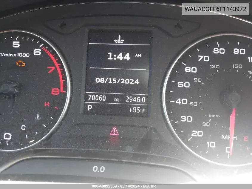 WAUACGFF6F1143972 2015 Audi A3 1.8T Premium