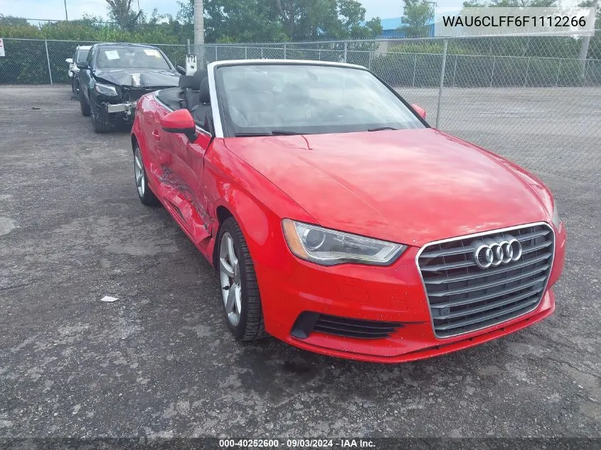 2015 Audi A3 1.8T Premium VIN: WAU6CLFF6F1112266 Lot: 40252600