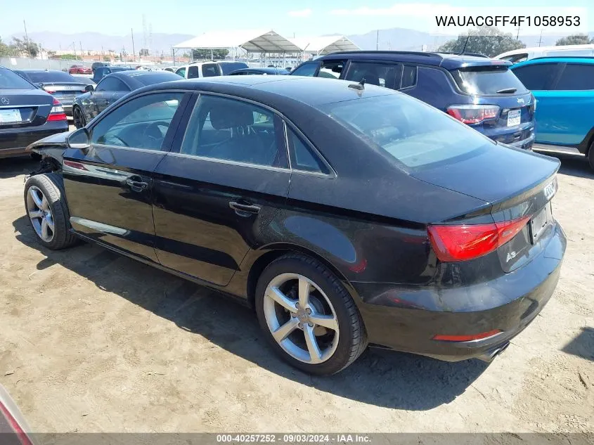 2015 Audi A3 1.8T Premium VIN: WAUACGFF4F1058953 Lot: 40257252