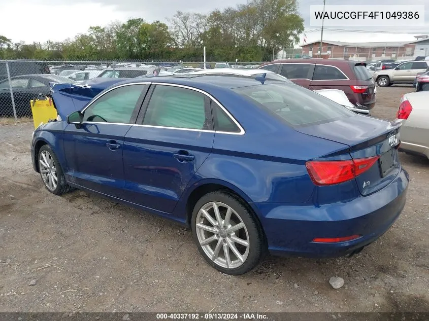 2015 Audi A3 1.8T Premium VIN: WAUCCGFF4F1049386 Lot: 40337192