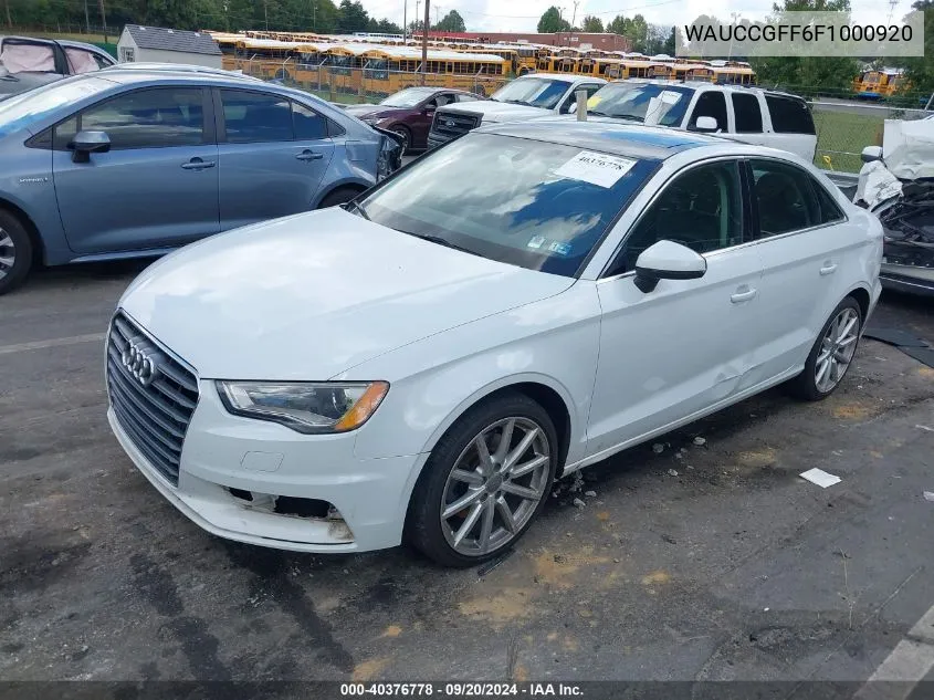 WAUCCGFF6F1000920 2015 Audi A3 1.8T Premium