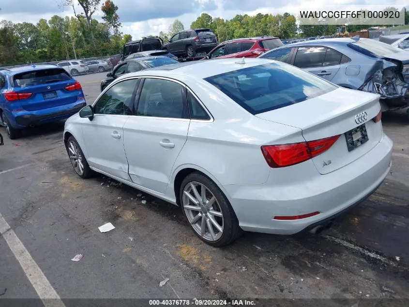 WAUCCGFF6F1000920 2015 Audi A3 1.8T Premium