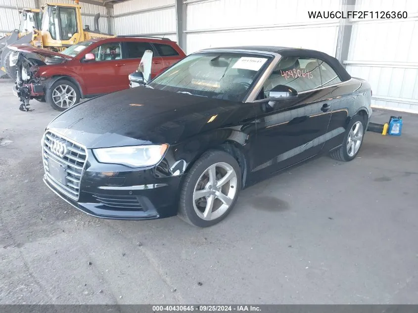 2015 Audi A3 1.8T Premium VIN: WAU6CLFF2F1126360 Lot: 40430645