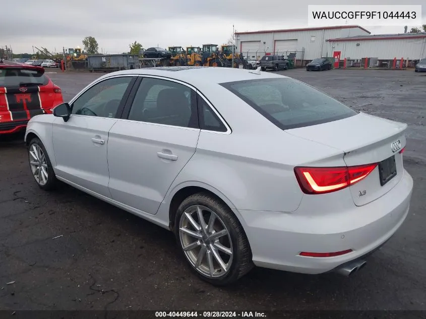 2015 Audi A3 Premium Plus VIN: WAUCCGFF9F1044443 Lot: 40449644