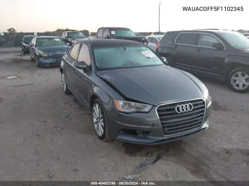 2015 Audi A3 Premium VIN: WAUACGFF5F1102345 Lot: 40452198