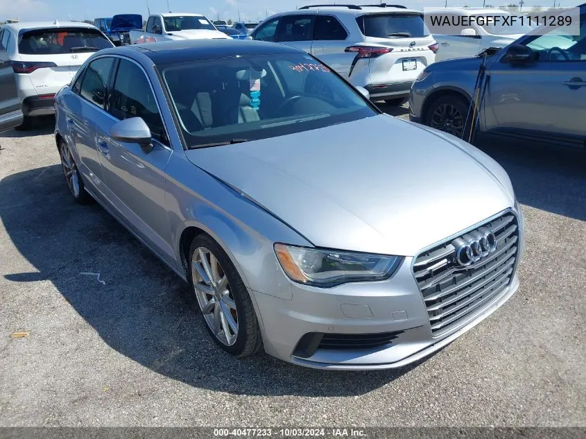 2015 Audi A3 2.0T Premium VIN: WAUEFGFFXF1111289 Lot: 40477233