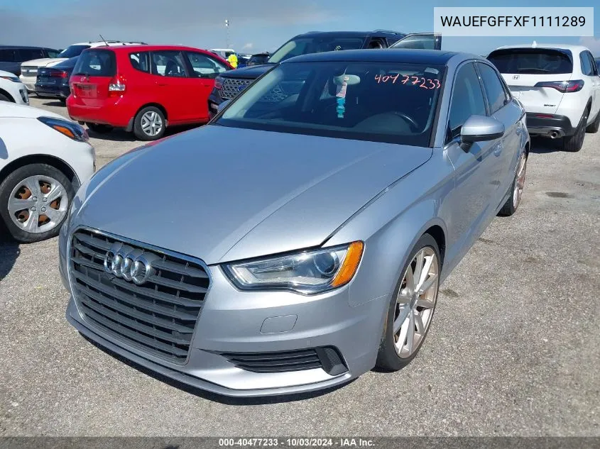 2015 Audi A3 2.0T Premium VIN: WAUEFGFFXF1111289 Lot: 40477233