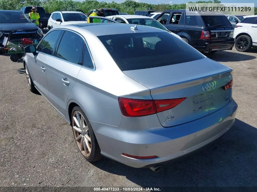 2015 Audi A3 2.0T Premium VIN: WAUEFGFFXF1111289 Lot: 40477233