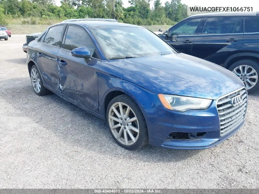 2015 Audi A3 Premium VIN: WAUACGFFXF1066751 Lot: 40484011