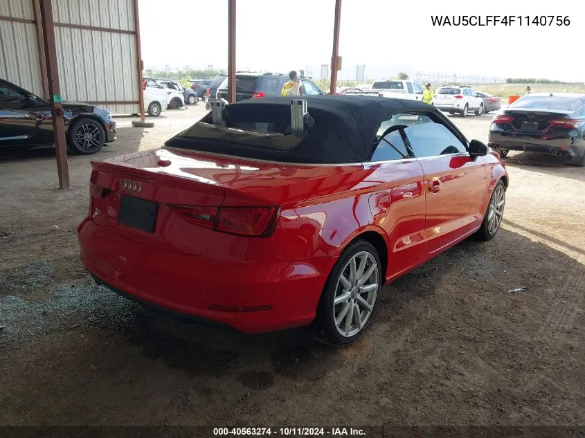 2015 Audi A3 Premium Plus VIN: WAU5CLFF4F1140756 Lot: 40563274