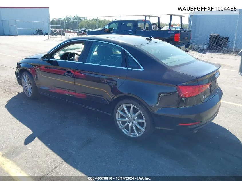 2015 Audi A3 2.0T Premium VIN: WAUBFGFFXF1004486 Lot: 40578810