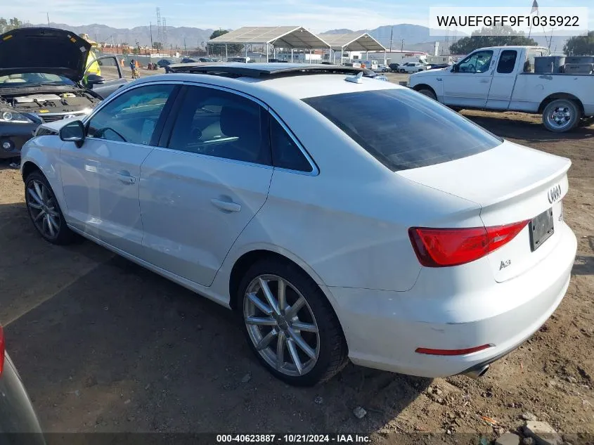 2015 Audi A3 2.0T Premium VIN: WAUEFGFF9F1035922 Lot: 40623887