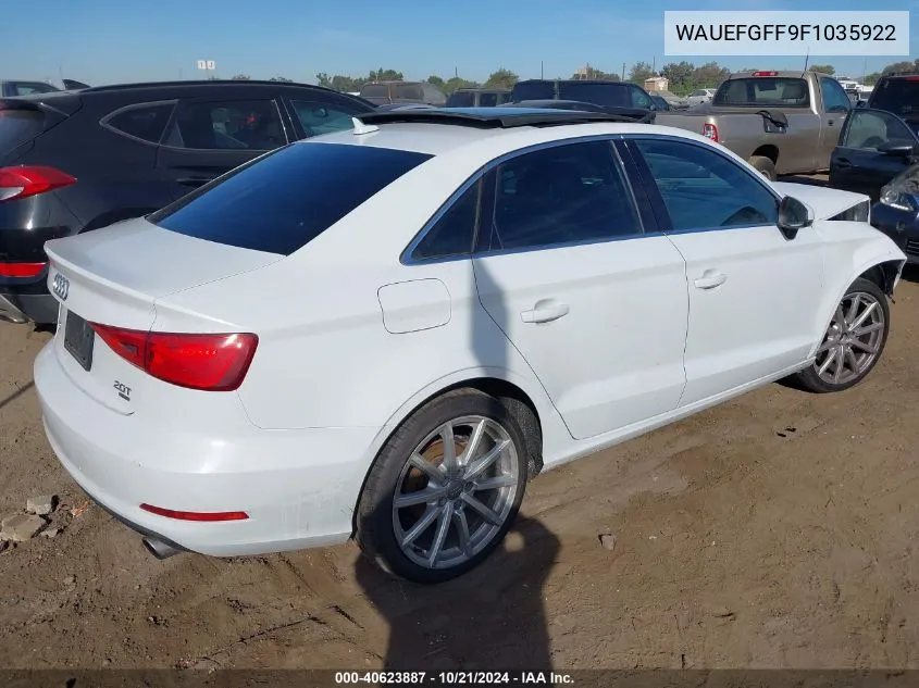 2015 Audi A3 2.0T Premium VIN: WAUEFGFF9F1035922 Lot: 40623887