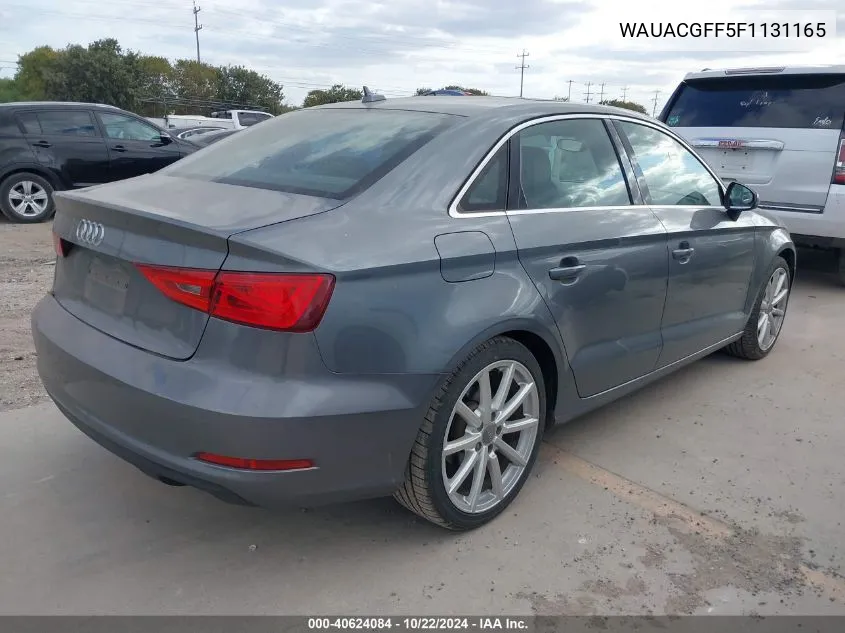 2015 Audi A3 1.8T Premium VIN: WAUACGFF5F1131165 Lot: 40624084