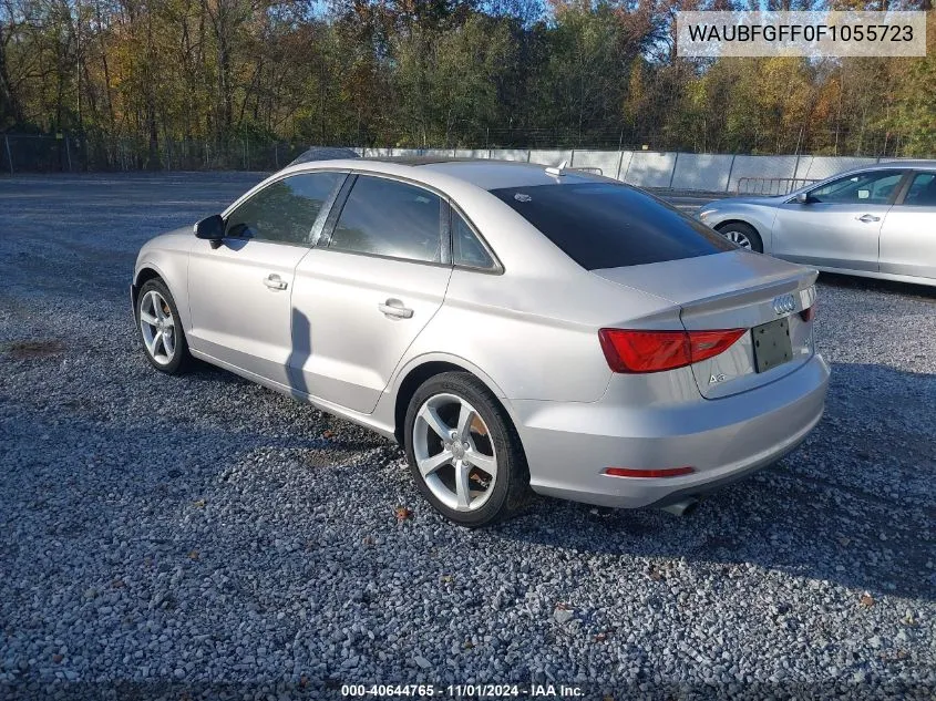 2015 Audi A3 2.0T Premium VIN: WAUBFGFF0F1055723 Lot: 40644765