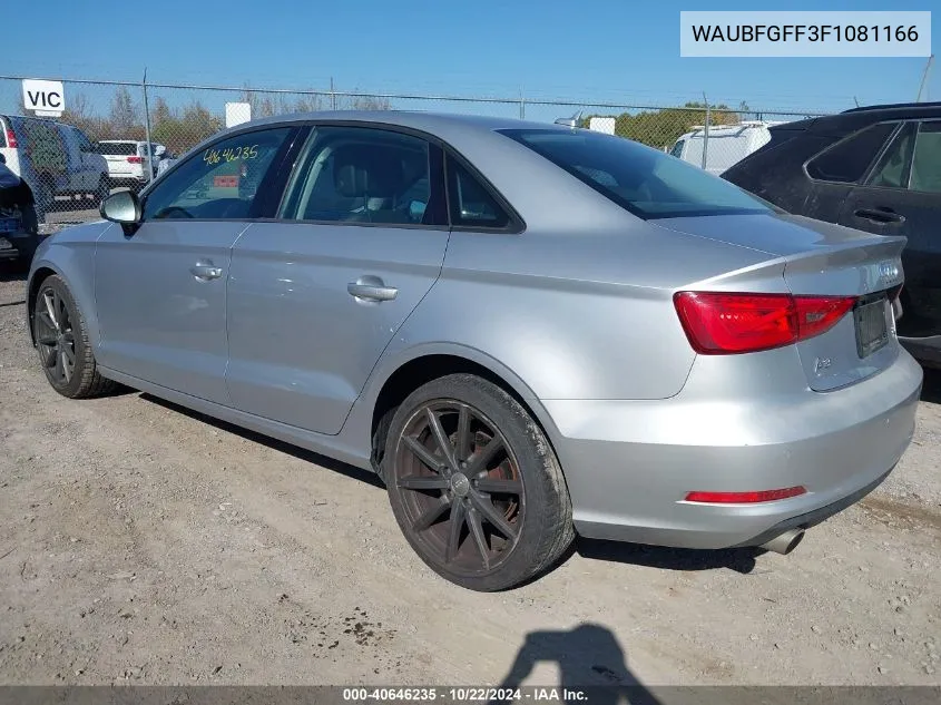 2015 Audi A3 2.0T Premium VIN: WAUBFGFF3F1081166 Lot: 40646235