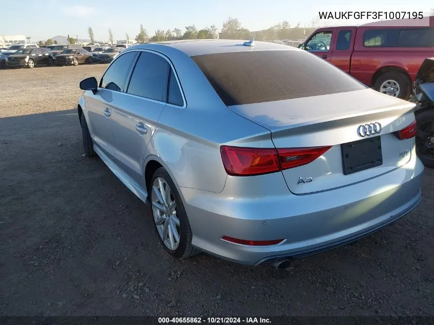 2015 Audi A3 2.0T Prestige VIN: WAUKFGFF3F1007195 Lot: 40655862