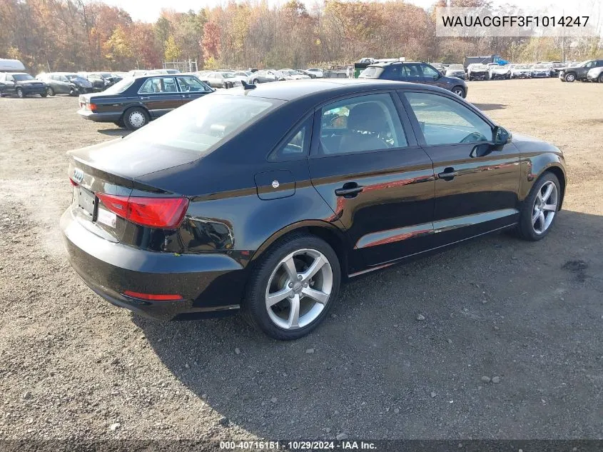 2015 Audi A3 1.8T Premium VIN: WAUACGFF3F1014247 Lot: 40716151