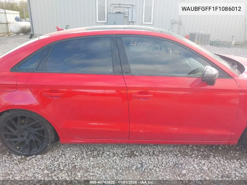 2015 Audi A3 2.0T Premium VIN: WAUBFGFF1F1086012 Lot: 40742620