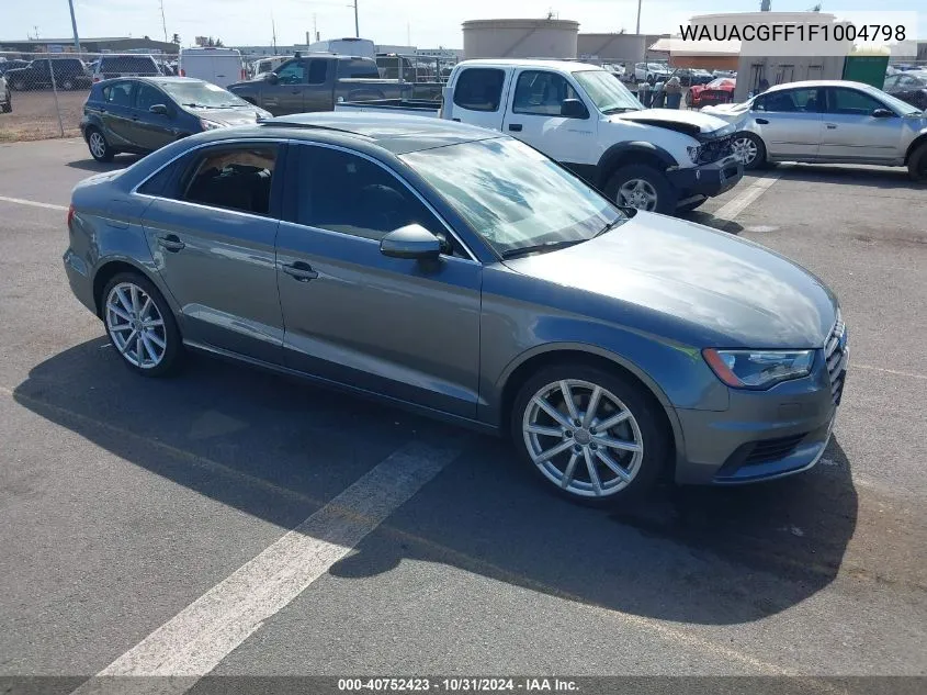 2015 Audi A3 1.8T Premium VIN: WAUACGFF1F1004798 Lot: 40752423