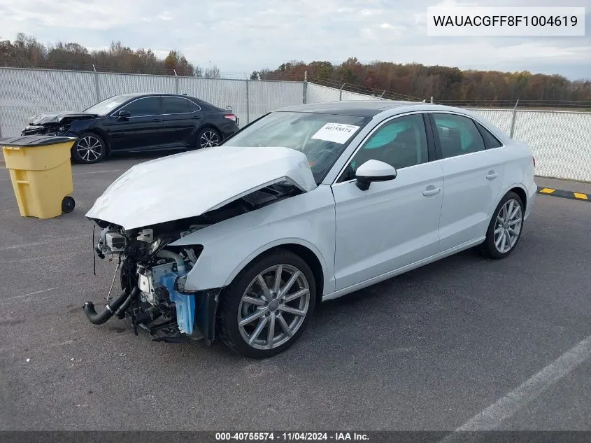 2015 Audi A3 Premium VIN: WAUACGFF8F1004619 Lot: 40755574