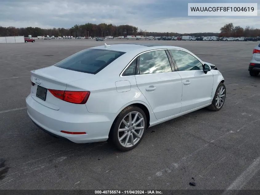 2015 Audi A3 Premium VIN: WAUACGFF8F1004619 Lot: 40755574