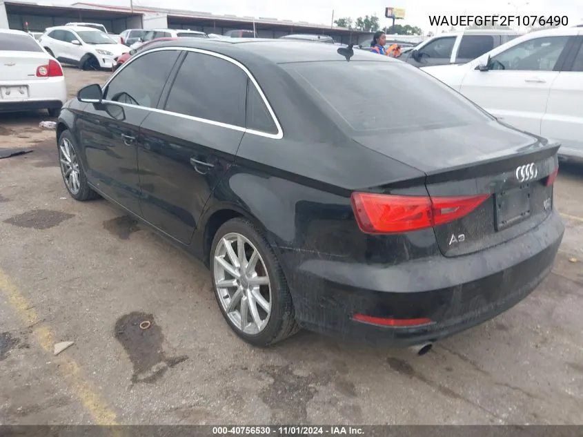 2015 Audi A3 2.0T Premium VIN: WAUEFGFF2F1076490 Lot: 40756530