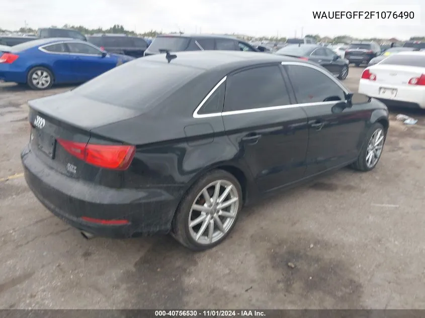 2015 Audi A3 2.0T Premium VIN: WAUEFGFF2F1076490 Lot: 40756530