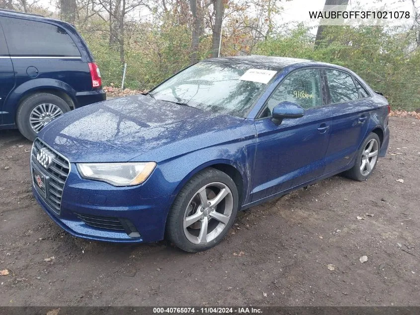 2015 Audi A3 2.0T Premium VIN: WAUBFGFF3F1021078 Lot: 40765074