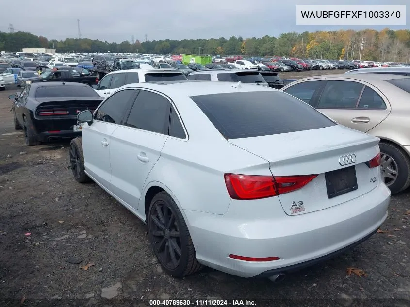 WAUBFGFFXF1003340 2015 Audi A3 2.0T Premium