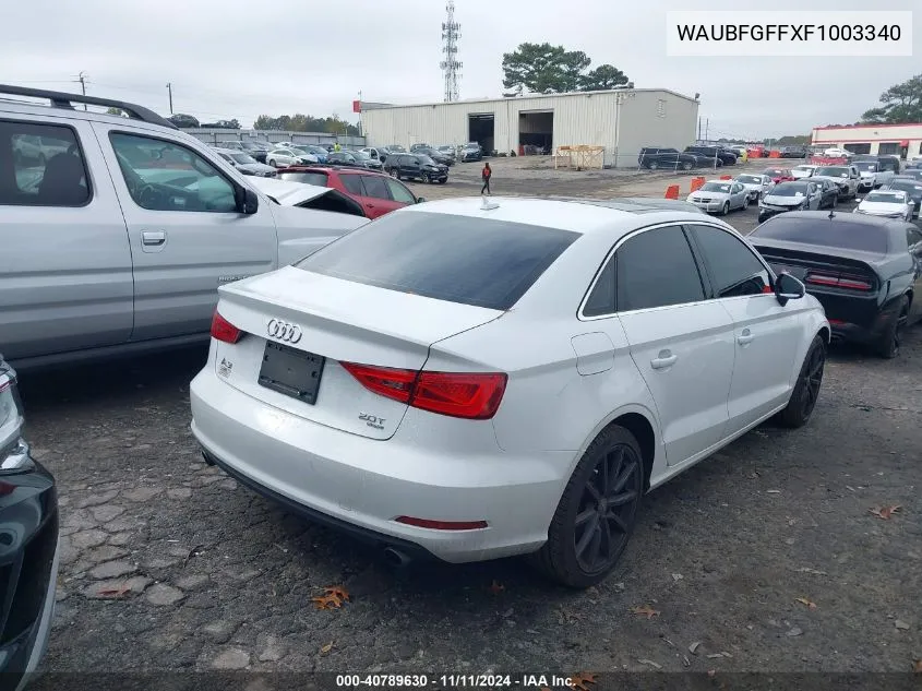 WAUBFGFFXF1003340 2015 Audi A3 2.0T Premium