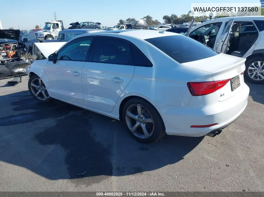 WAUACGFF3F1137580 2015 Audi A3 1.8T Premium