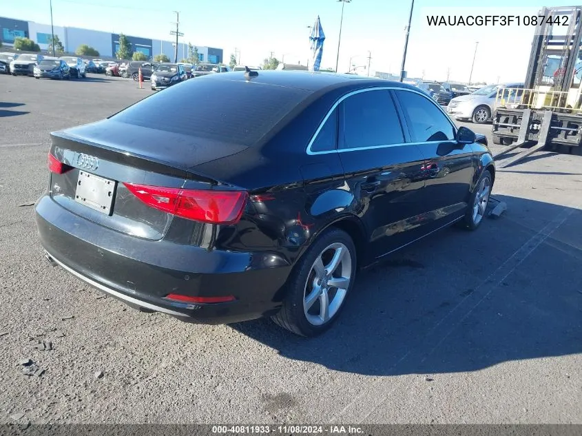 2015 Audi A3 1.8T Premium VIN: WAUACGFF3F1087442 Lot: 40811933