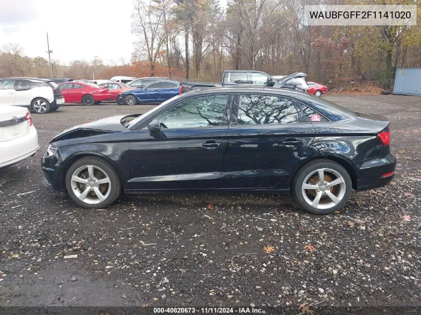 2015 Audi A3 2.0T Premium VIN: WAUBFGFF2F1141020 Lot: 40820673