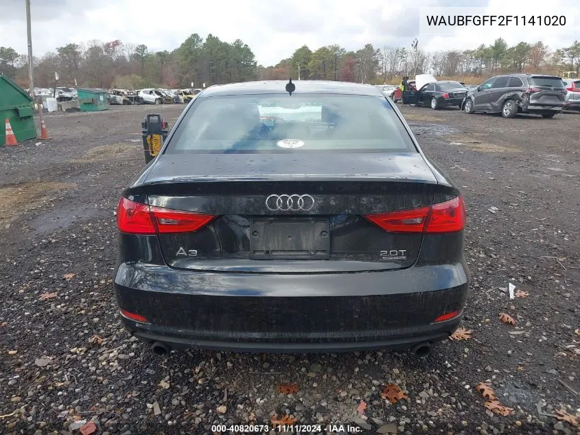 2015 Audi A3 2.0T Premium VIN: WAUBFGFF2F1141020 Lot: 40820673