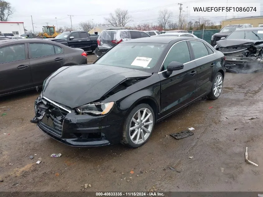 2015 Audi A3 2.0T Premium VIN: WAUEFGFF5F1086074 Lot: 40833335