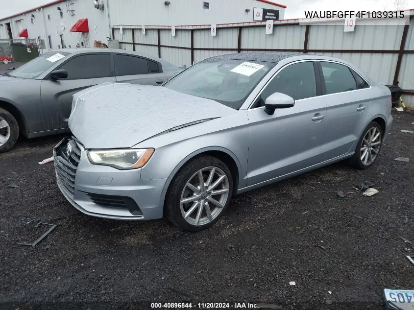 2015 Audi A3 2.0T Premium VIN: WAUBFGFF4F1039315 Lot: 40896844