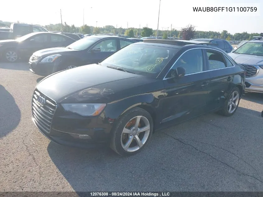 WAUB8GFF1G1100759 2016 Audi A3