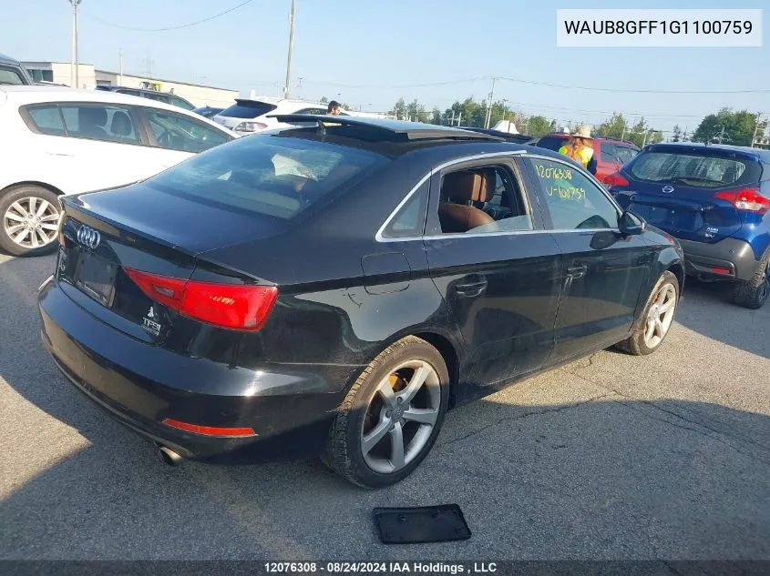 WAUB8GFF1G1100759 2016 Audi A3